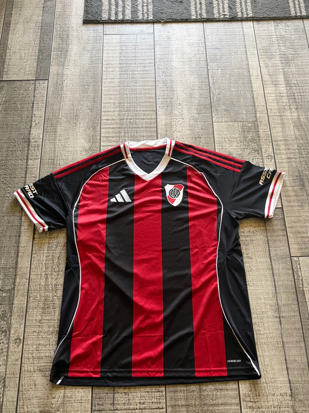 Club Atlético River Plate adidas 2025/26 Away Jersey - Black mens XL